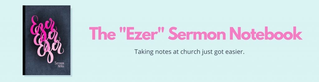 Ezer Sermon Notebook banner ad