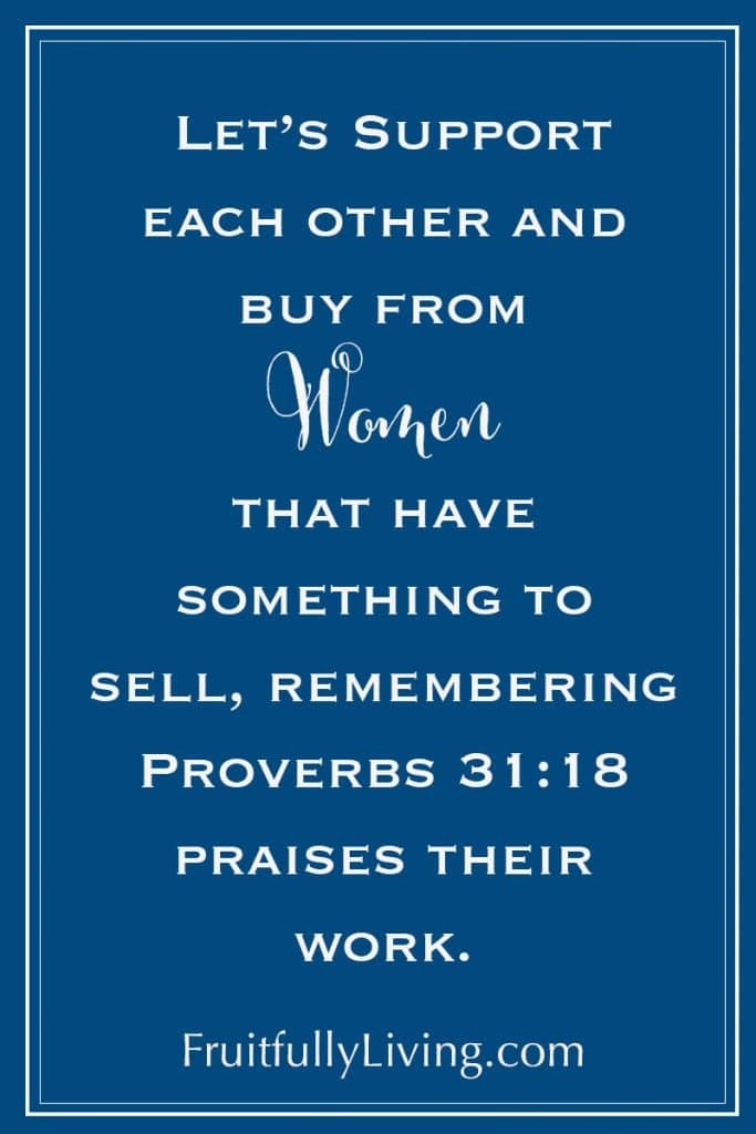 Proverbs 31:18 Supporting women that sell image