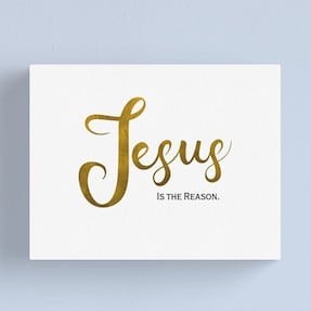 Jesus is the reason art canvas, christian christmas gifts